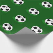 Fußball, Fußball mit Name und Nummer Geschenkpapier (Ecke)