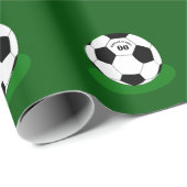 Fußball, Fußball mit Name und Nummer Geschenkpapier (Rolleneckpunkt)