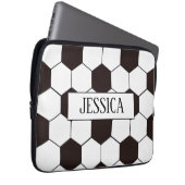 Fußball | Fußball Muster hinzufügen Laptopschutzhülle (Vorne Rechts)