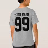 Fußball Fußball Name Nummer Boys Mädchen Kinder Ma T-Shirt (Rückseite)
