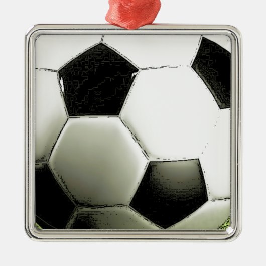 Fußball - Fußball Ornament Aus Metall (Vorne)