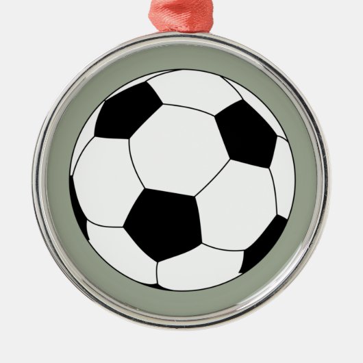 Fußball (Fußball) Ornament Aus Metall (Vorne)