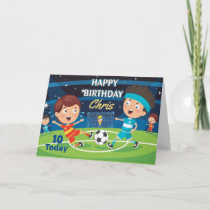 Fußball/Fußball-Personalisiert Geburtstagskarte Feiertagskarte