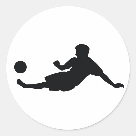 Fußball-Fußball Runder Aufkleber (Vorderseite)