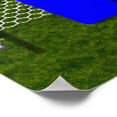 Fußball Fußball Shirt Blaues Personalisiertes Post Poster (Ecke)