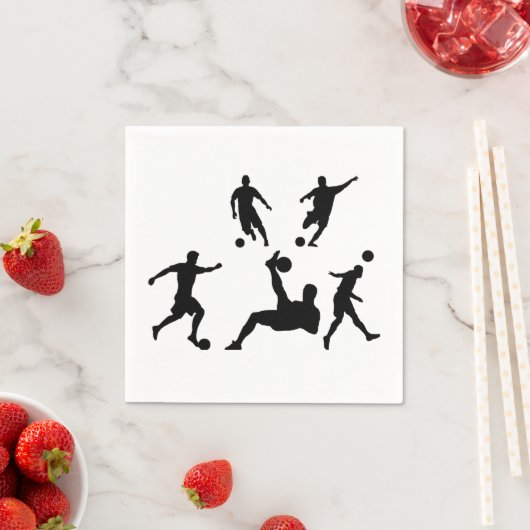 Fußball Fußball Silhouette Sport Serviette (Beispiel)