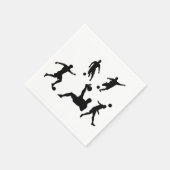 Fußball Fußball Silhouette Sport Serviette (Ecke)