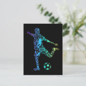 Fußball-Fußball-Spieler Postkarte (Stehend Vorderseite)