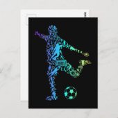 Fußball-Fußball-Spieler Postkarte (Vorne/Hinten)