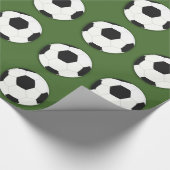 Fußball-Fußball-Sport Geschenkpapier (Ecke)