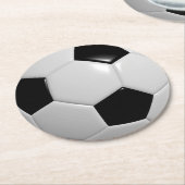 Fußball-Fußball-Sport Runder Pappuntersetzer (Angewinkelt)