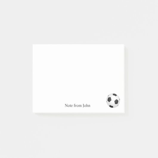 Fußball-Fußball-Sport-Thema-Name-Text Post-it Klebezettel (Vorderseite)