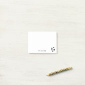 Fußball-Fußball-Sport-Thema-Name-Text Post-it Klebezettel (Auf Schreibtisch)