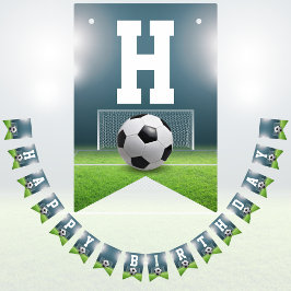 Fußball-Fußball-Sport zum Geburtstag glücklich Wimpelkette