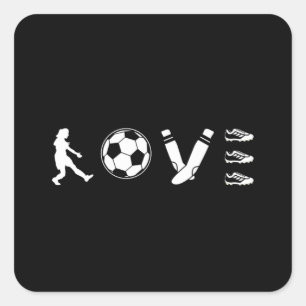 Fußball-Fußball-Sportfans Fan Funny Geschenk Idee Quadratischer Aufkleber
