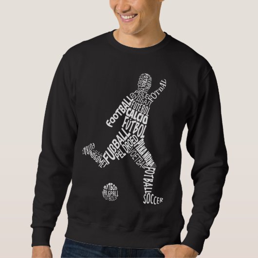 Fußball-Fußball-Sprachen (weiß) Sweatshirt (Vorderseite)