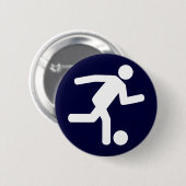 Fußball-Fußball-Symbol-Knopf Button (Vorne & Hinten)