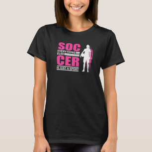 Fußball-Fußball-Team Grafik Frauen Mädchen Soc T-Shirt