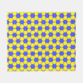 Fußball / Fußball Textur - Gelb & Blau Fleecedecke (Vorderseite (Horizontal))
