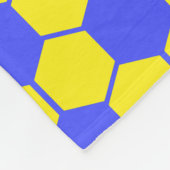 Fußball / Fußball Textur - Gelb & Blau Fleecedecke (Ecke)