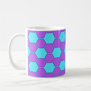 Fußball / Fußball-Textur - Lila & Blau Kaffeetasse