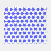 Fußball / Fußball Textur - Weiß und Blau Fleecedecke (Vorderseite (Horizontal))