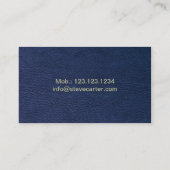 Fußball-Fußball-Trainer-Ball-Spieler-Blau-Karte Visitenkarte (Rückseite)