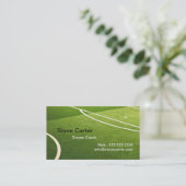 Fußball, Fußball-Trainer oder Spieler-grünes Visitenkarte (Stehend Vorderseite)