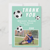 Fußball Fußball Vielen Dank Coach Foto-Karte Dankeskarte (Vorderseite)