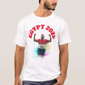 Fußball-Fußball-Weltmeisterschaft Ägypten Flagge 2 T-Shirt (Vorderseite)