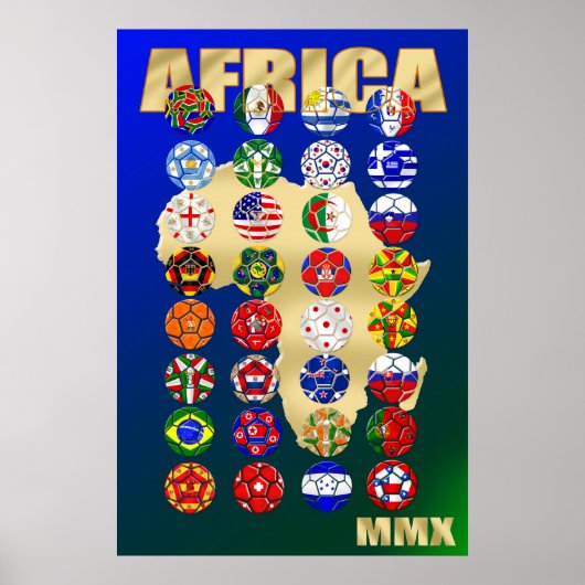Fußball-Fußball-Weltmeisterschaft in Afrika Poster (Vorne)