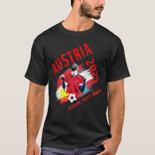 Fußball-Fußball-Weltmeisterschaft Österreich Flag T-Shirt