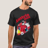 Fußball-Fußball-Weltmeisterschaft Österreich Flag T-Shirt (Vorderseite)
