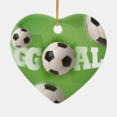 Fußball-Fußball-Ziel Keramik Ornament (Hinten)