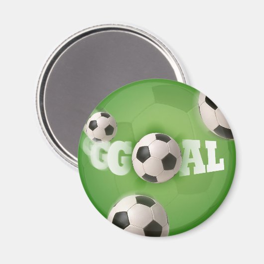 Fußball-Fußball-Ziel - Magnet (Vorderseite/Rückseite)