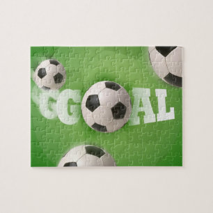 Fußball-Fußball-Ziel - Puzzlespiel Puzzle