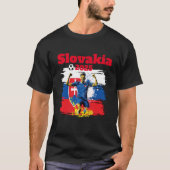 Fußball-Fußball-Zielfeier Slowakische Flagge T-Shirt (Vorderseite)