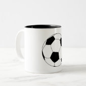 Fußball (Fußball) Zweifarbige Tasse (Vorderseite Links)