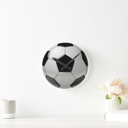 Fußball-Fußballball Runde Wanduhr (Zuhause)