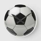 Fußball-Fußballball Runde Wanduhr (Vorderseite)