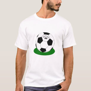 Fußball, Fußballball T - Shirt mit Name und Nummer