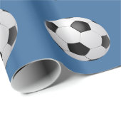 Fußball-Fußbälle Geschenkpapier (Rolleneckpunkt)