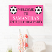 Fußball-Fußballmädchen Geburtstag| CUSTOM ALTER Banner (Insitu)