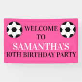 Fußball-Fußballmädchen Geburtstag| CUSTOM ALTER Banner (Horizontal)