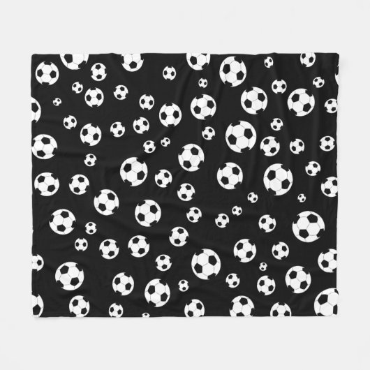 Fußball / Fußballnaht nahtloses Muster Fleecedecke (Vorderseite (Horizontal))