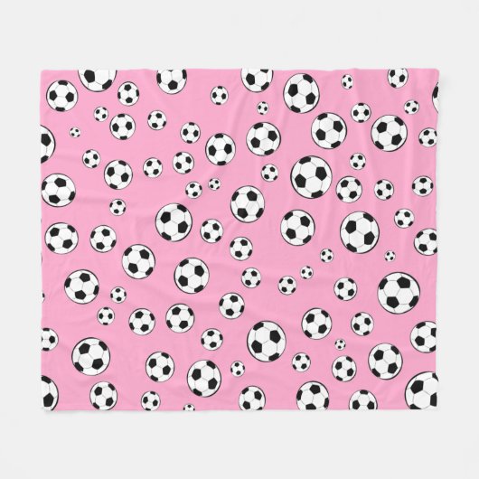 Fußball / Fußballnahtloses Muster Fleecedecke (Vorderseite (Horizontal))