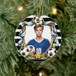 Fußball - Fußballrahmenplakette Keramik Ornament