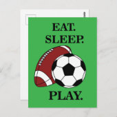 Fußball Fußballspieler Trainer Postkarte (Vorne/Hinten)