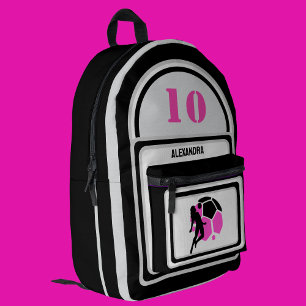 Fußball, Fußballspielerin Mädchen, Team, Geschenk  Bedruckter Rucksack