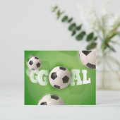 Fußball-Fußballziel Postkarte (Stehend Vorderseite)
